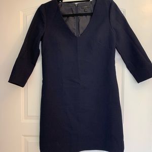 Jcrew 3/4 sleeve navy shift dress